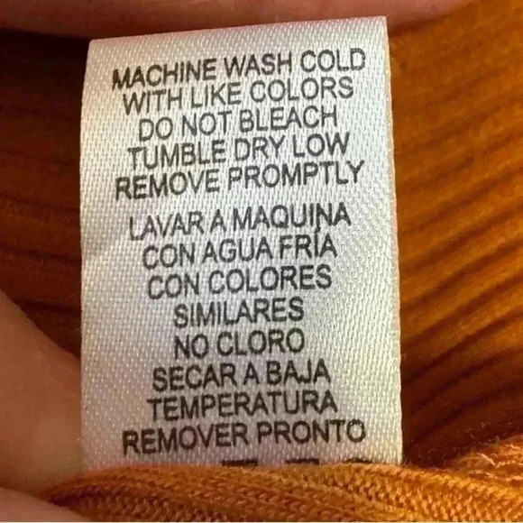 CULTURE CODE ribbed knit mock neck bodycon orange midi dress women's small - Picture 11 of 12